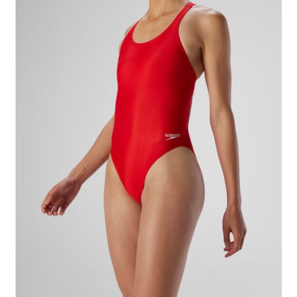 Speedo Women's 8/34 ProLT Super Proback Solid One Piece Red Swimsuit K22-31